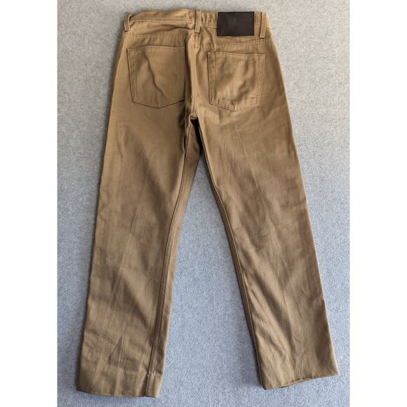 Naked & Famous Men Jeans Size 31x27 Weird Guy Beige Selvedge Chino Button Fly - Picture 6 of 14